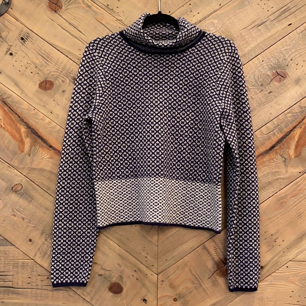 Anthro Moth Nightsnow Wool Turtleneck L - Picture 3 of 7